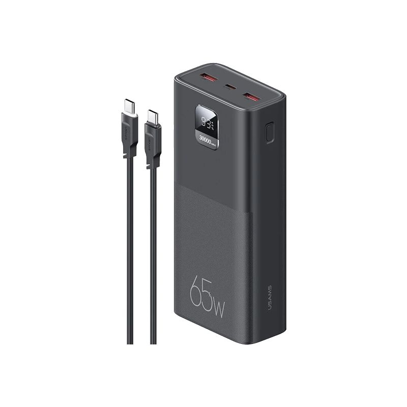 USAMS PB68 Fast Charging Power Bank 65W 30000mAh with Type-C PD Cable 65W