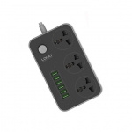 LDNIO 6 USB Ports with 3 Anti Static Power Socket