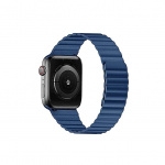 Santa Barbara Magnet Series Genuine Silica Gel Strap for iWatch - Blue