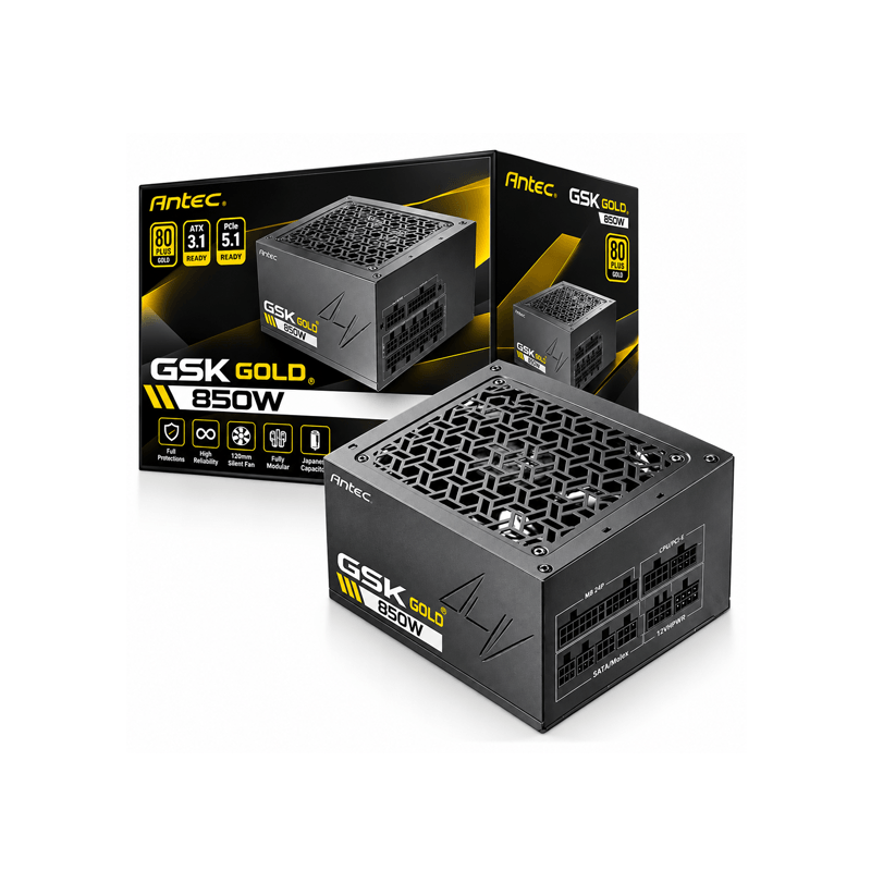 Antec GSK850 V2 850W 80 Plus Gold Full Modular Power Supply