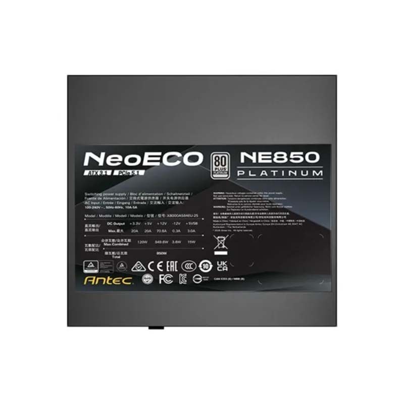 Antec NE850 PLATINUM ATX3.1 850W 80 Plus Platinum Full-Modular Power Supply