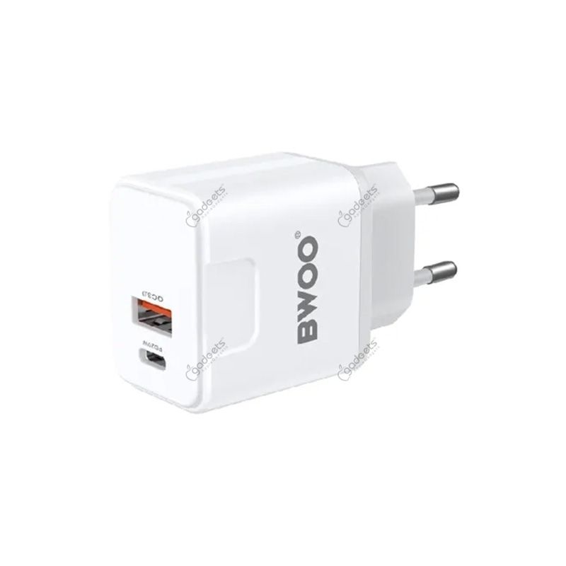 BWOO BO-CDA157C-C 20W 2-Port Fast Charger Adapter