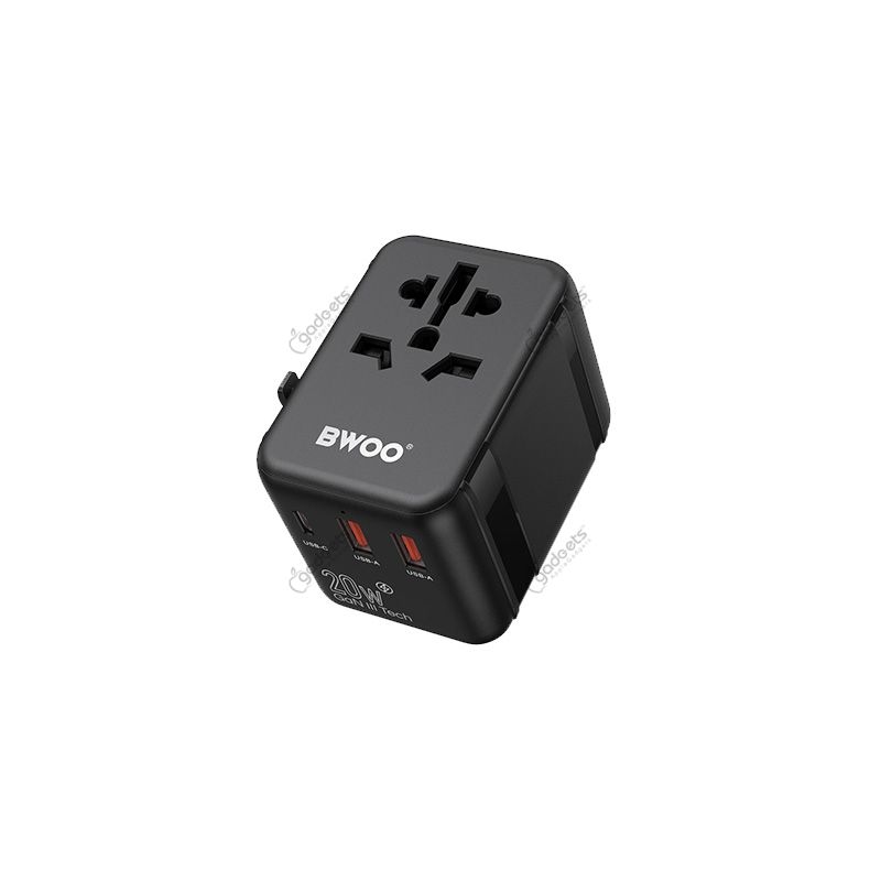 BWOO BO-UC08 20W Universal Travel Charger Adapter