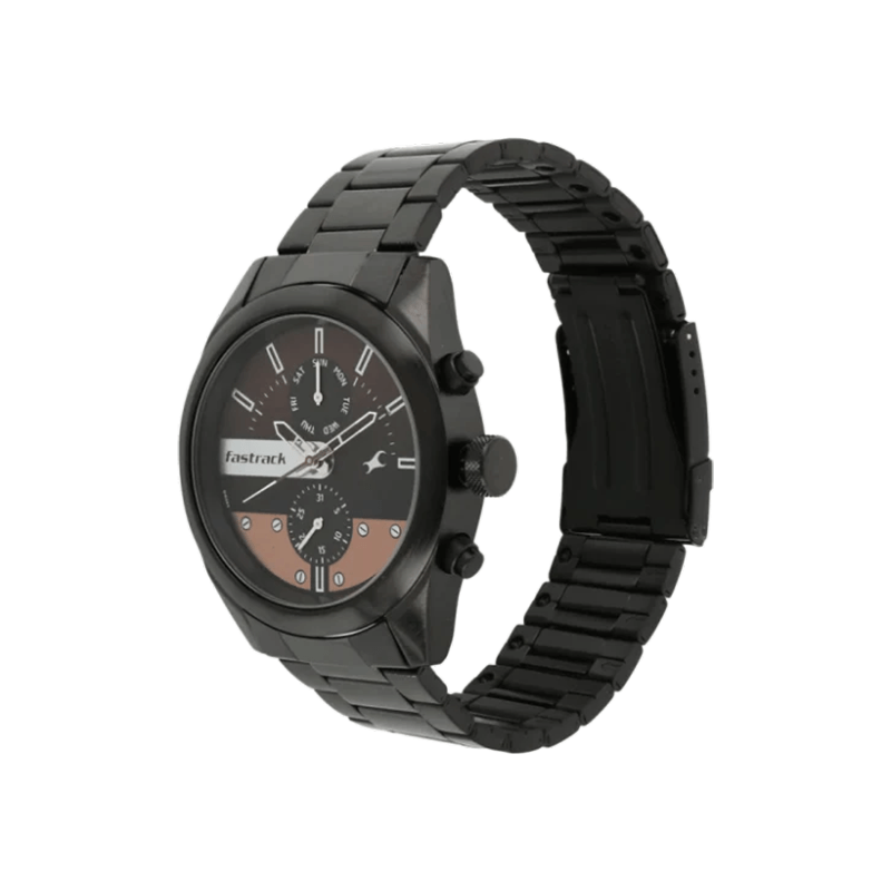 Fastrack All Nighters 3165NM01 Quartz Analog Multifunction Metal Strap Men's Watch