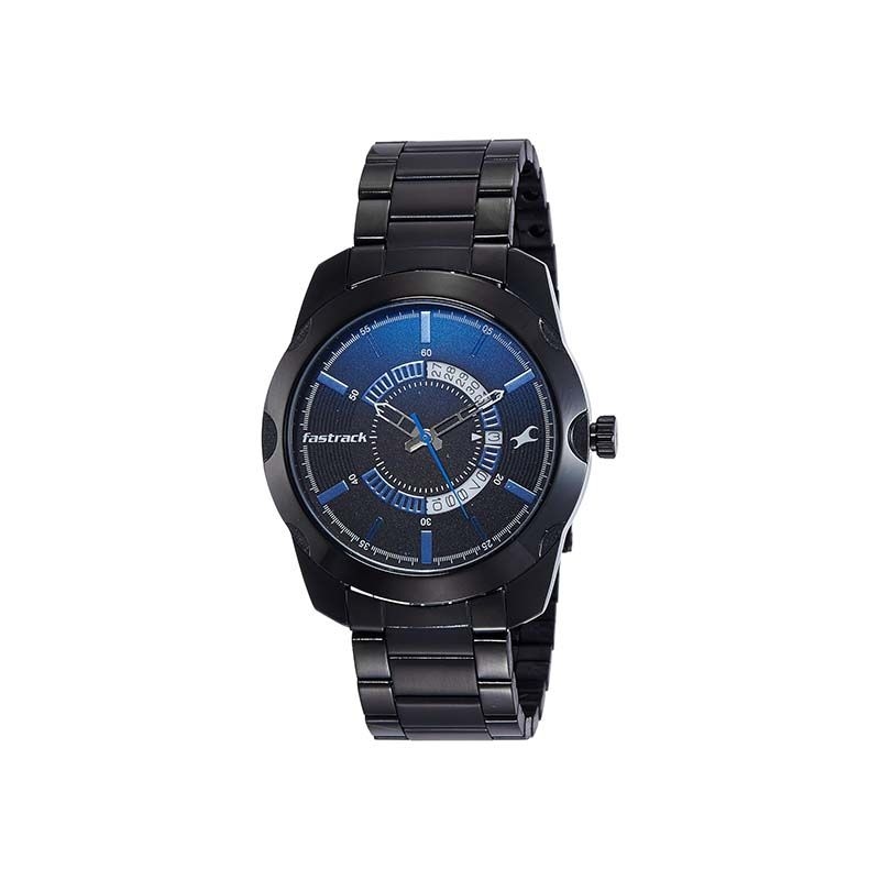 Fastrack All Nighters Quartz 3123NM01 Analog Date Metal Strap Men's Watch