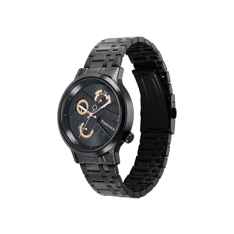 Fastrack Exuberant Quartz 3301NM01 Analog Date Stainless Steel Strap Men's Watch