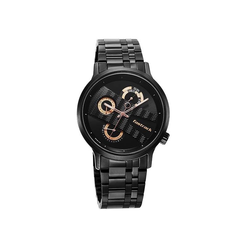 Fastrack Exuberant Quartz 3301NM01 Analog Date Stainless Steel Strap Men's Watch