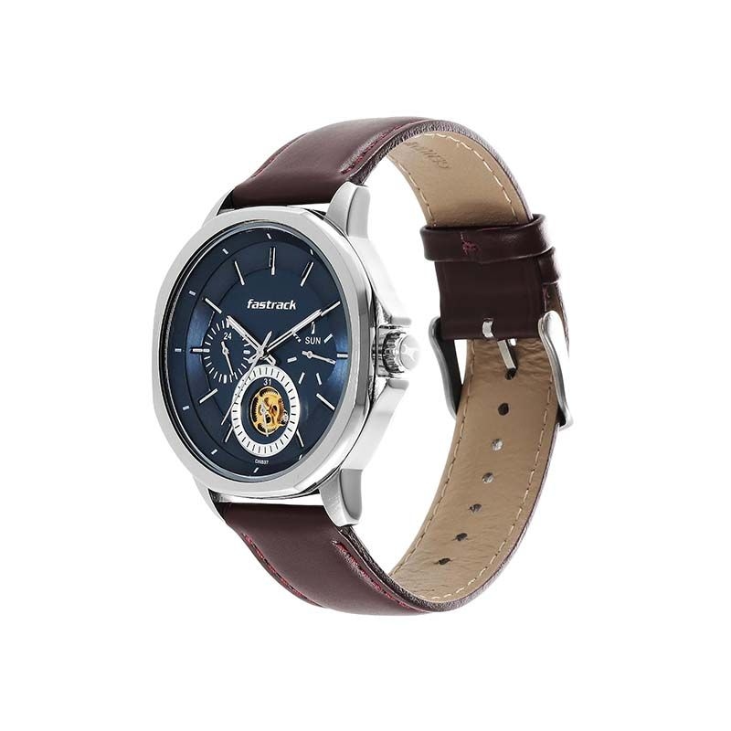 Fastrack Exuberant Quartz 3303SL01 Analog Date Leather Strap Men's Watch