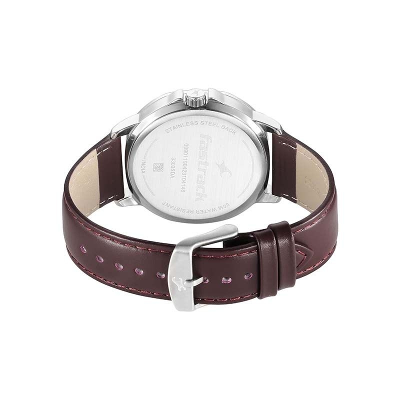 Fastrack Exuberant Quartz 3303SL01 Analog Date Leather Strap Men's Watch