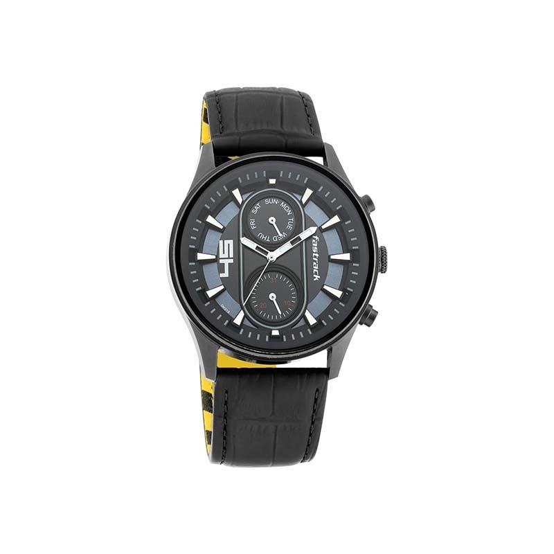 Fastrack Fastfit Quartz 3224NL01 Analog Date Leather Strap Men's Watch