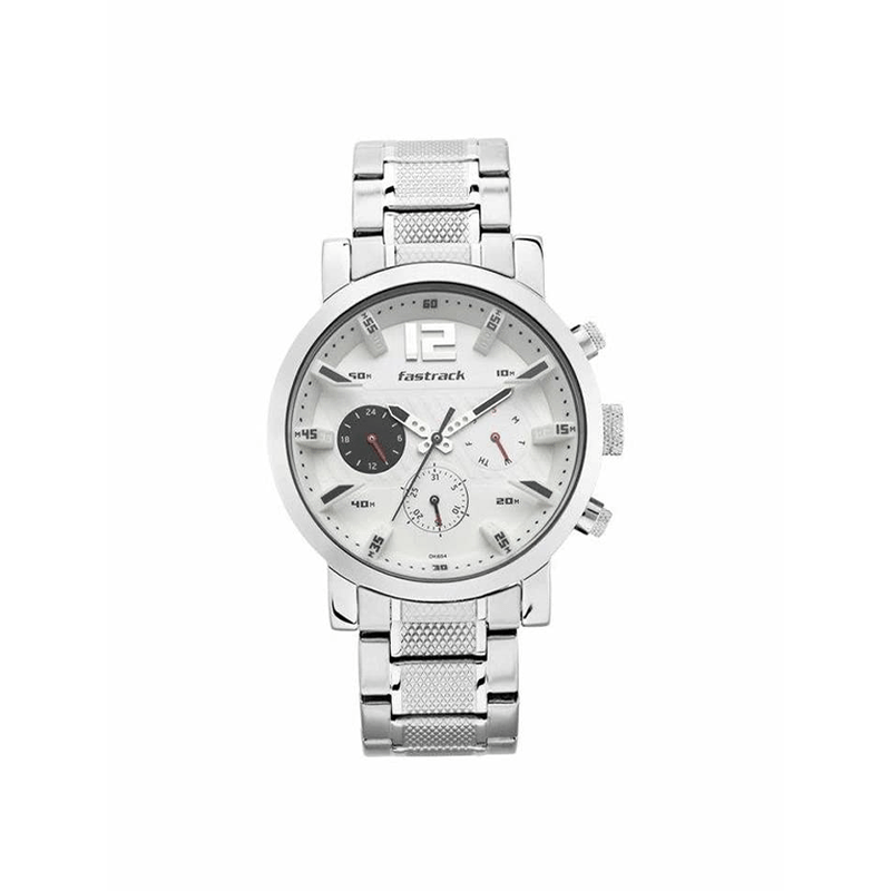 Fastrack Fastfit Quartz 3227SM02 Multifunction Analog Stainless Steel Strap Men's Watch