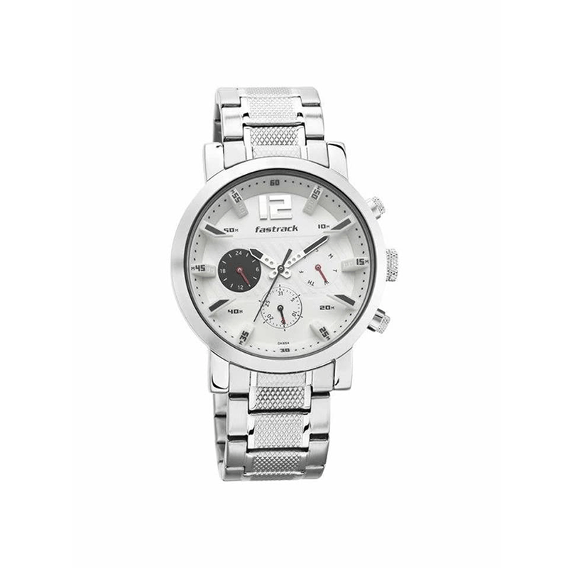 Fastrack Fastfit Quartz 3227SM02 Multifunction Analog Stainless Steel Strap Men's Watch