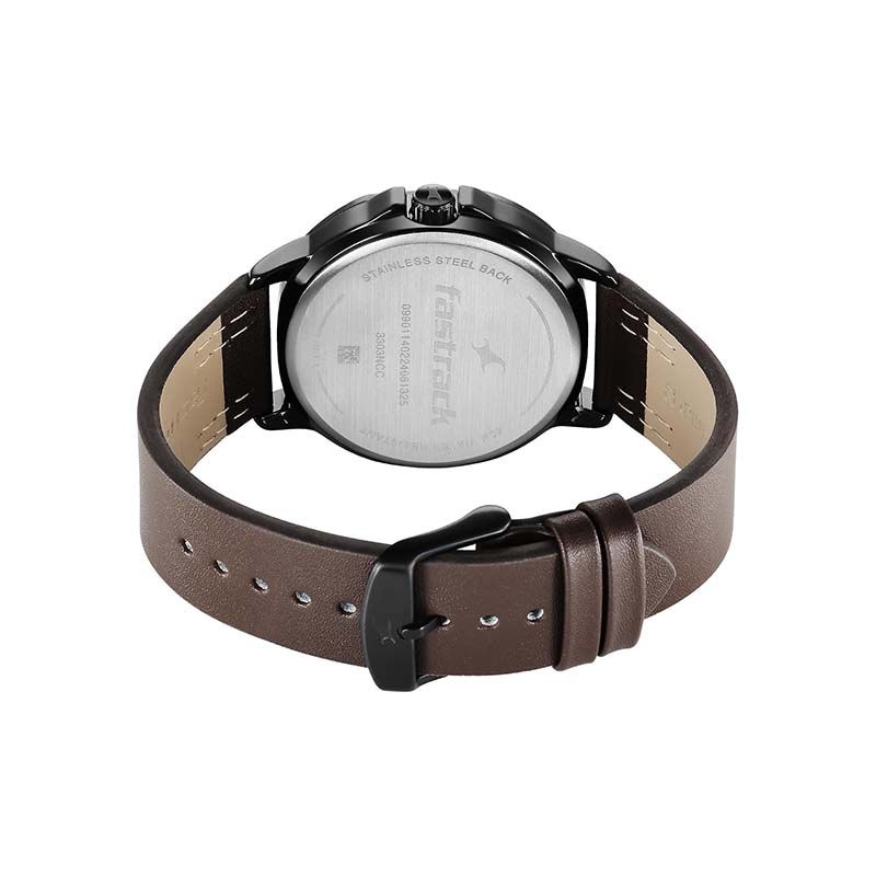Fastrack Fleek Quartz 3303NL01 Analog Date Leather Strap Men's Watch