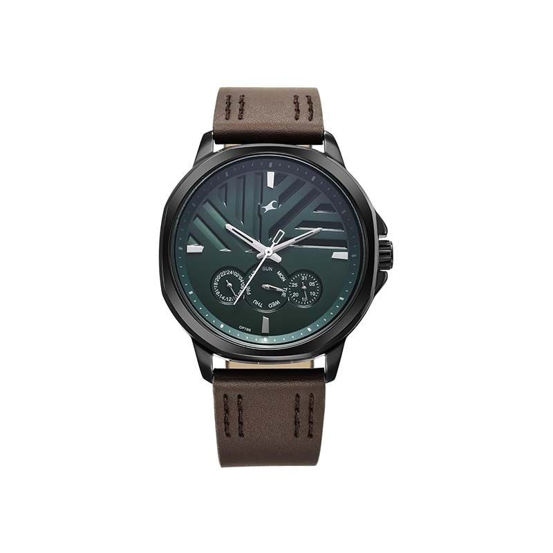 Fastrack Fleek Quartz 3303NL01 Analog Date Leather Strap Men's Watch