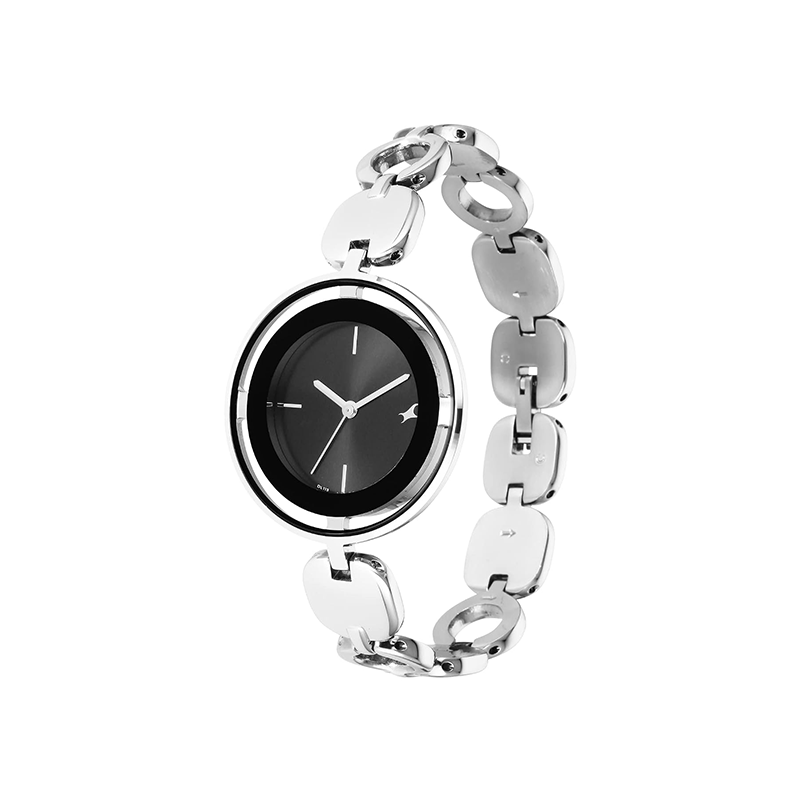 Fastrack Glitch Quartz 6237SM01 Analog Stainless Steel Strap Women's Watch