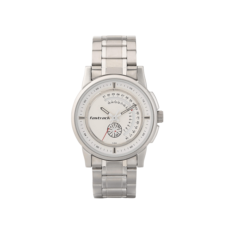 Fastrack Go Skate Quartz 3215SM01 Analog Day Date Stainless Steel Strap Men’s Watch