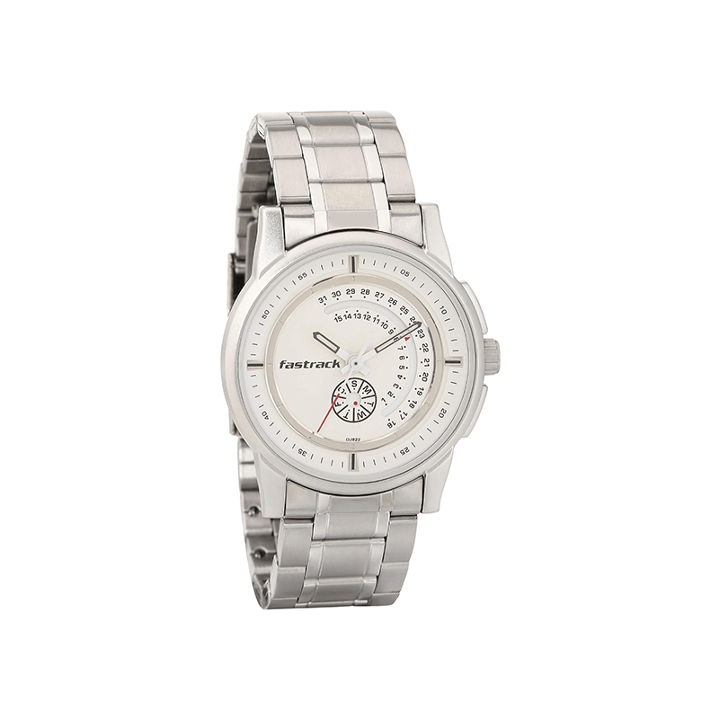 Fastrack Go Skate Quartz 3215SM01 Analog Day Date Stainless Steel Strap Men’s Watch
