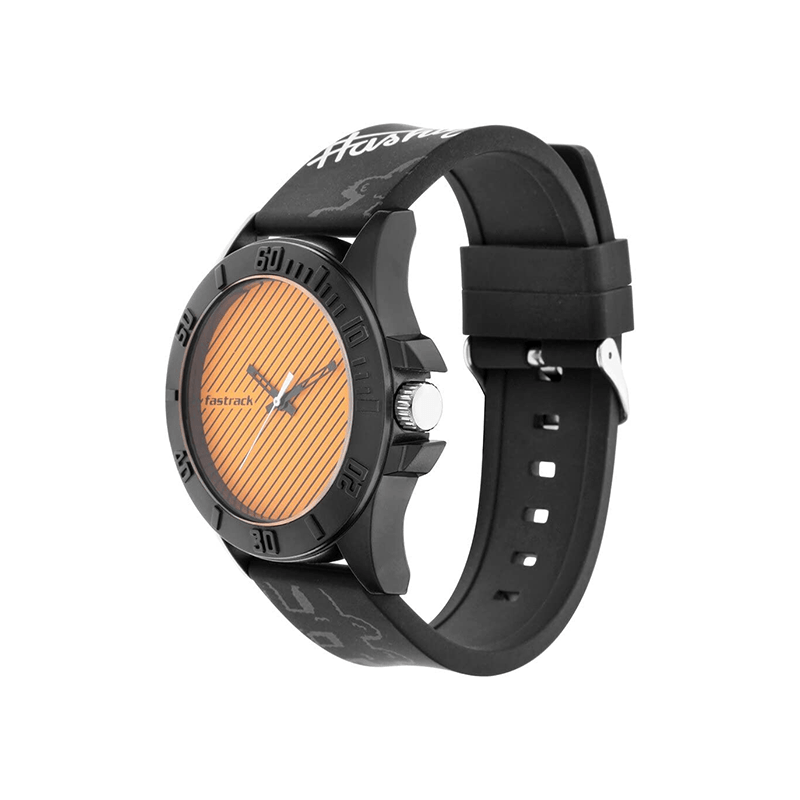 Fastrack Hashtag Quartz 68013PP03 Analog Silicone Strap Unisex Watch