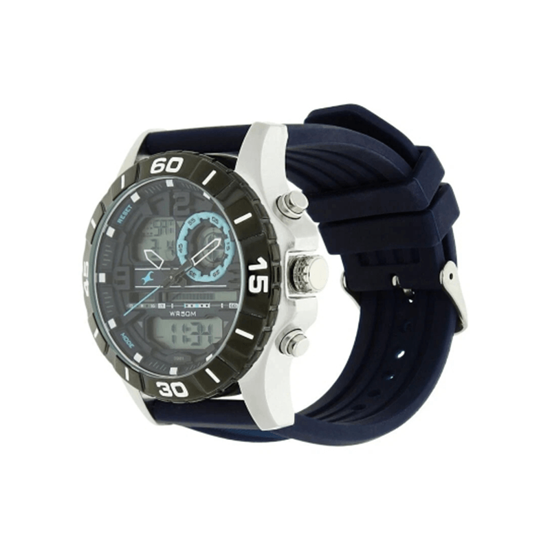 Fastrack Quartz 38035SP02 Analog Digital Silicone Strap Men's Watch