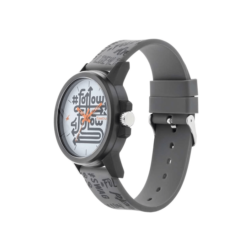 Fastrack Hashtag Quartz 68012PP09 Analog Silicone Strap Unisex Watch