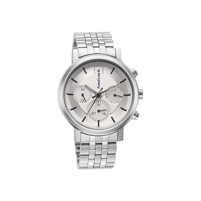 Fastrack Tick Tock Multifunction 3287SM01 Analog Stainless Steel Strap Men’s Watch