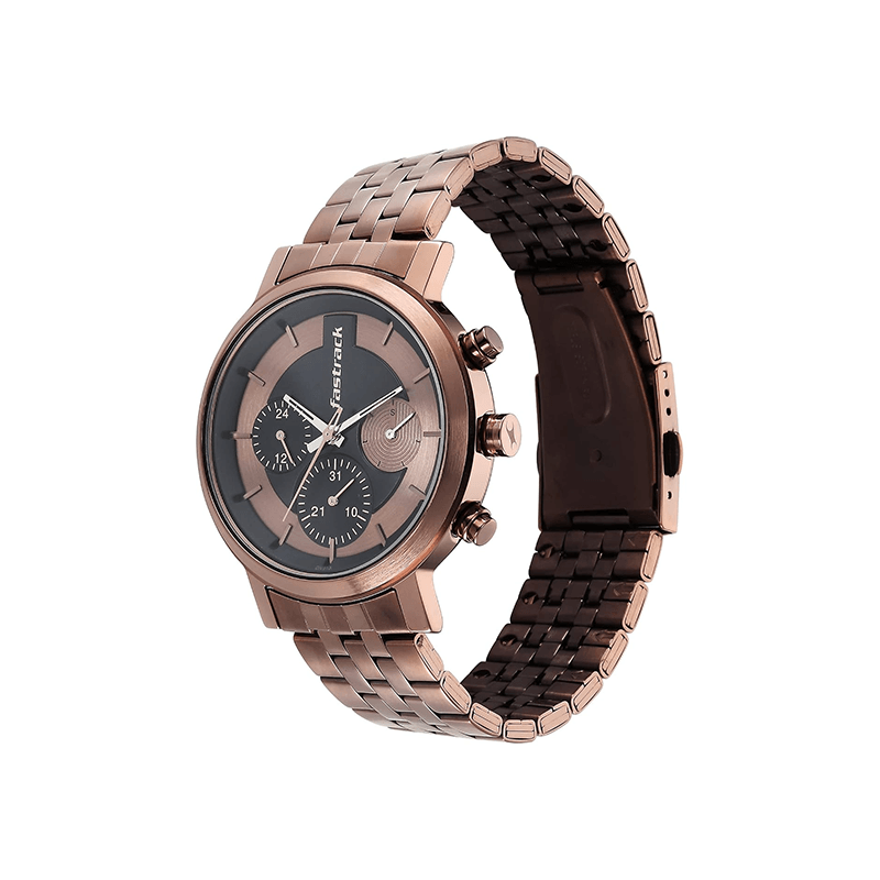Fastrack Tick Tock Quartz 3287QM03 Analog Stainless Steel Men's Watch