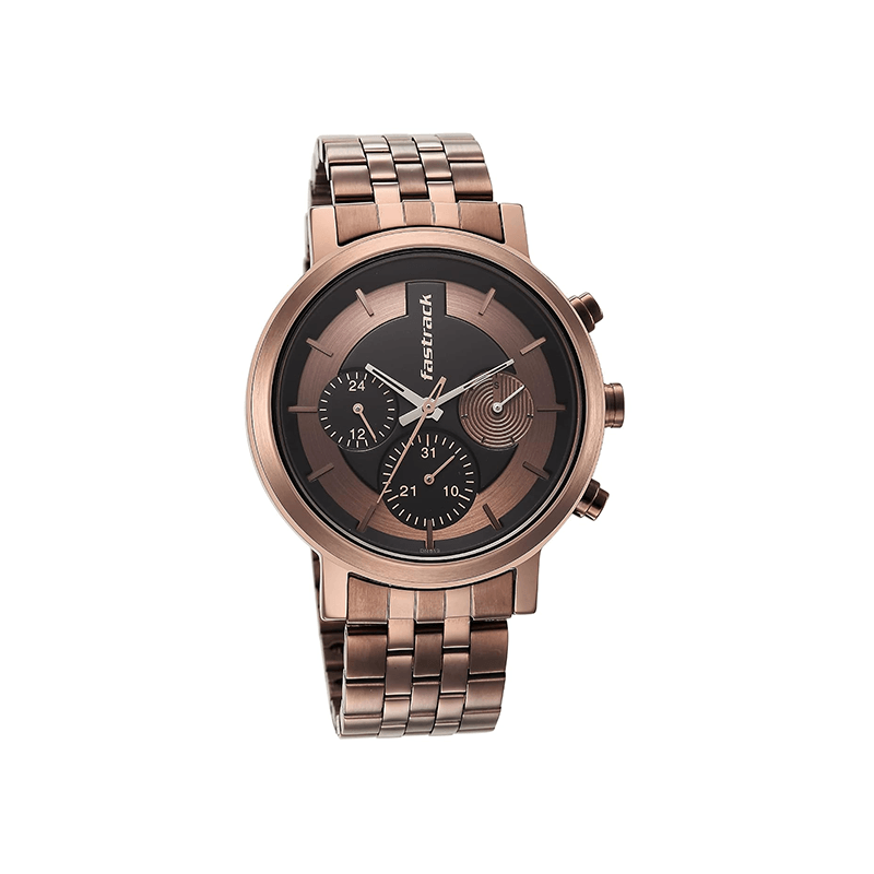 Fastrack Tick Tock Quartz 3287QM03 Analog Stainless Steel Men's Watch