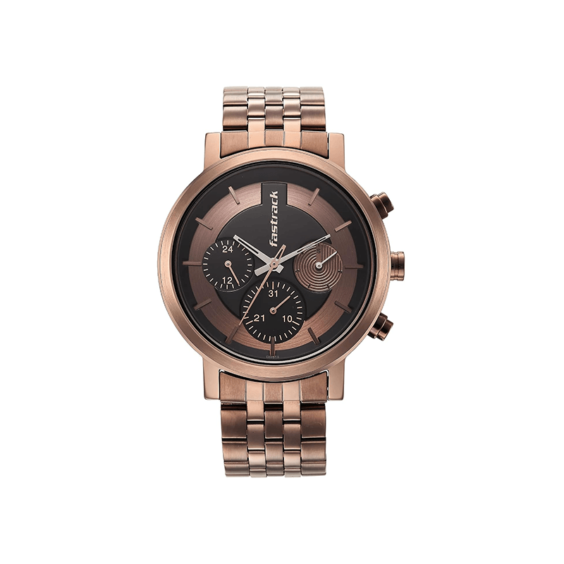 Fastrack Tick Tock Quartz 3287QM03 Analog Stainless Steel Men's Watch
