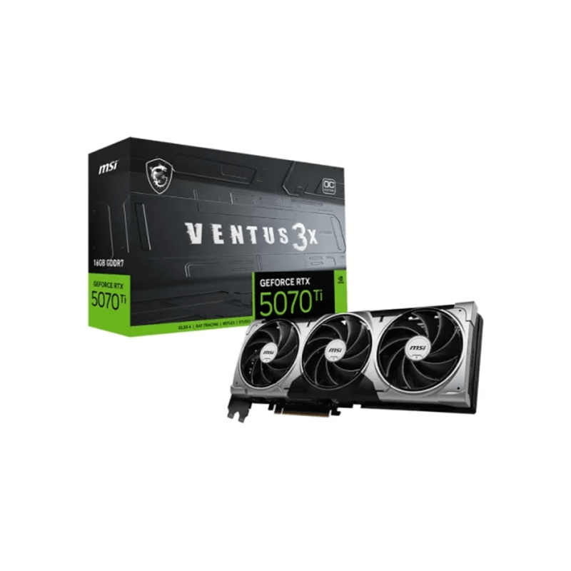 MSI GeForce RTX 5070 Ti 16G VENTUS 3X OC 16GB GDDR7 Graphics Card