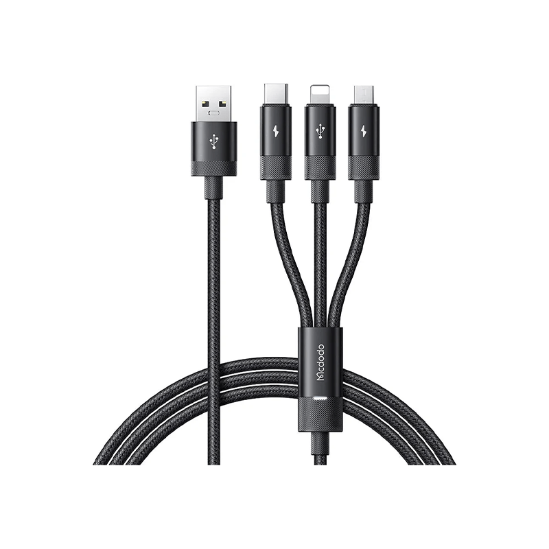 Mcdodo CA-5790 1.2M 3-in-1 Lightning Charging Cable