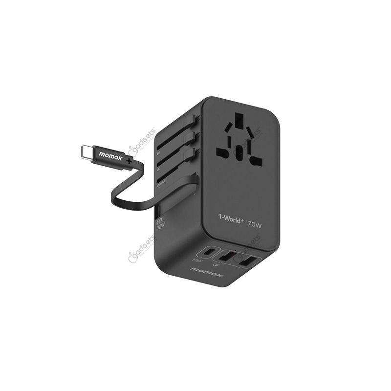 Momax 1 World 3-Ports GaN Universal Travel Charger - 70W