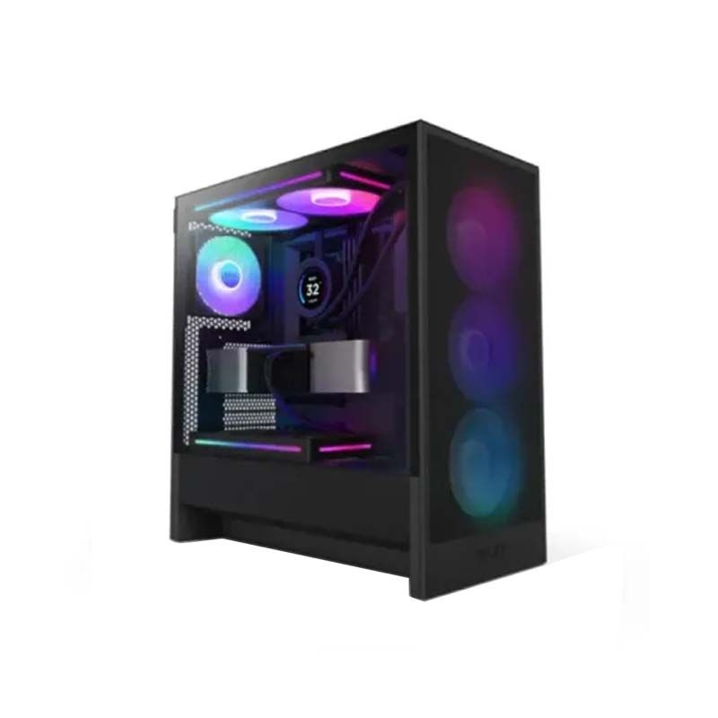 NZXT H5 Flow RGB Compact Mid Tower ATX Gaming Desktop Casing