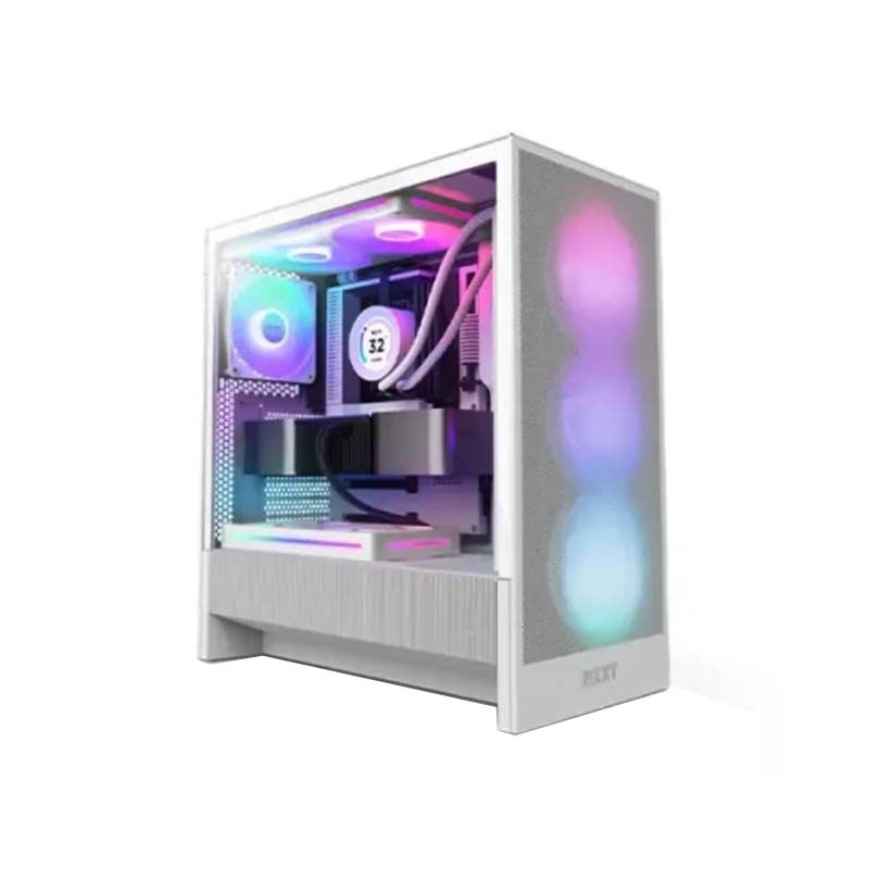 NZXT H5 Flow RGB Compact Mid Tower ATX Gaming Desktop Casing