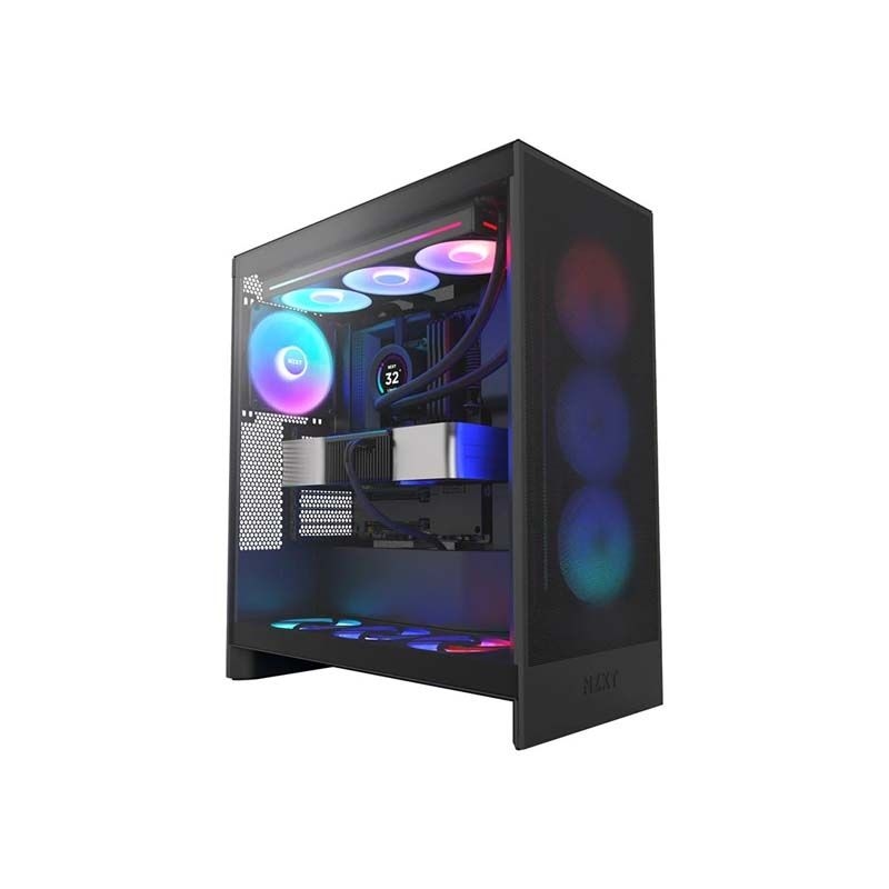 NZXT H7 Flow RGB Mesh Mid Tower ATX Gaming Desktop Casing