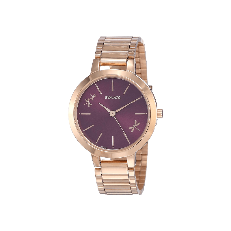 Sonata Play 8141WM02 Analog Stainless Steel Strap Women's Watch