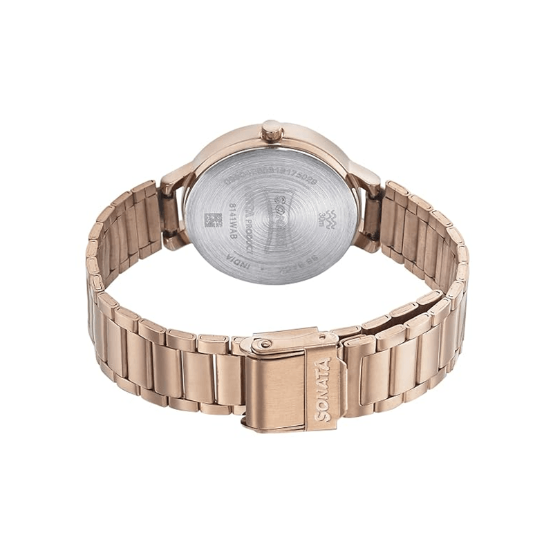 Sonata Play 8141WM02 Analog Stainless Steel Strap Women's Watch