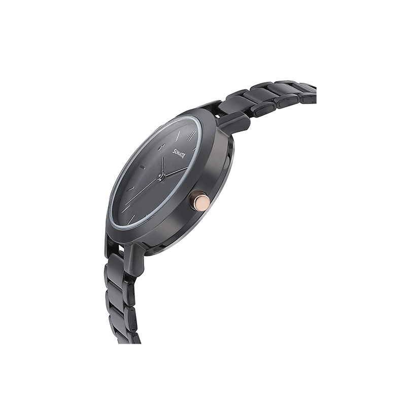 Sonata Play Quartz 8141KM03 Analog Stainless Steel Strap Women's Watch