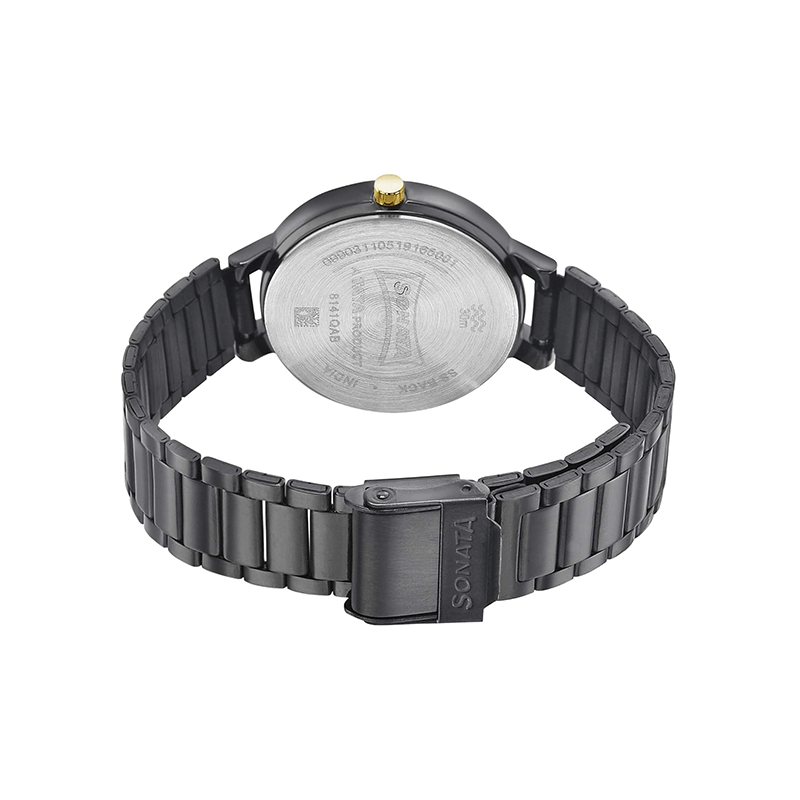 Sonata Play Quartz 8141KM03 Analog Stainless Steel Strap Women's Watch