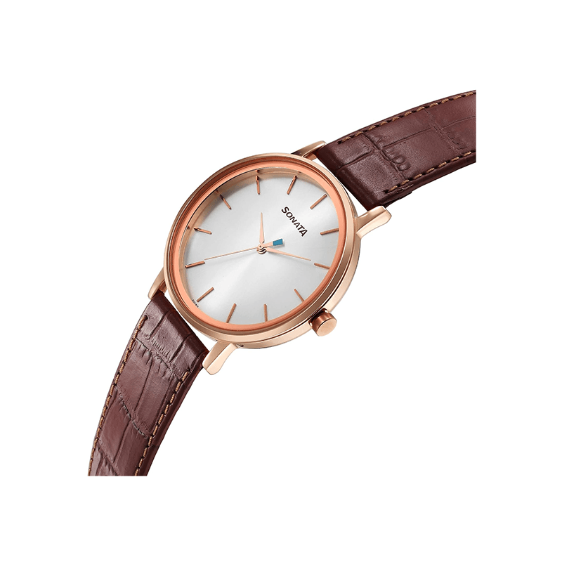 Sonata Utsav Quartz 7131WL04 Analog Leather Strap Men’s Watch