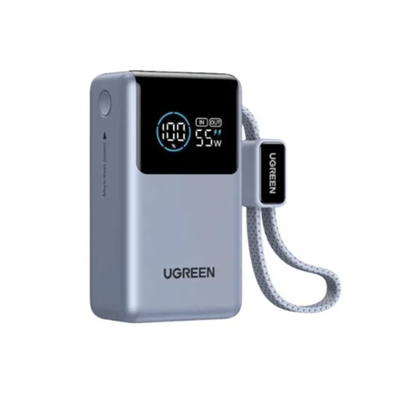 UGREEN Nexode PB727 55W Power Bank with Built in Cable - 10000mAh