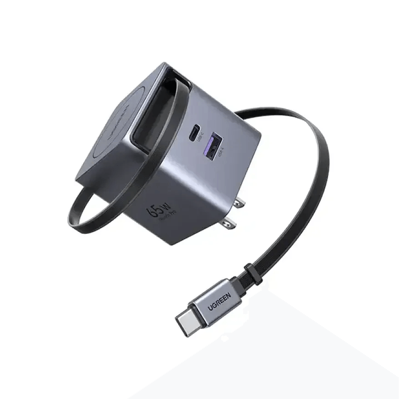 UGREEN Nexode X615 65824 GaN Fast Charger Adapter with Retractable Cable - 65W