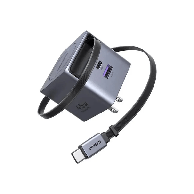 UGREEN X614 65823 GaN Charger Adapter with Retractable Cable - 45W