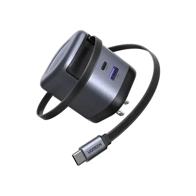 UGREEN X615 65825 GaN Fast Charger Adapter with Retractable Cable - 65W