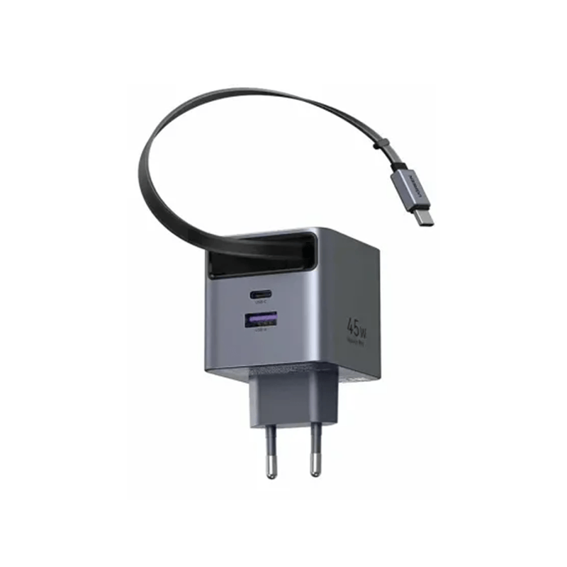 UGREEN Nexode Pro X614 65822 GaN Fast Charger Adapter With Retractable Cable - 45W