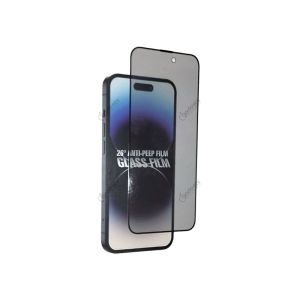 Kuzoom 26° Privacy Dustproof Full Screen Tempered Film for iPhone 15 Pro Max