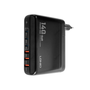 LDNIO A6140C 6 USB Ports LED Display Fast Charging Adapter