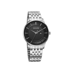 Sonata Festive Quartz 77153SM01 Analog Stainless Steel Strap Men’s Watch