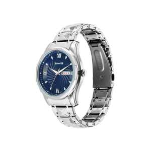 Sonata Wedding Quartz 77159SM01 Analog Day Date Stainless Steel Strap Men's Watch