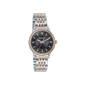 Sonata Wedding Quartz 87076KM02 Analog Stainless Steel Strap Women's Watch