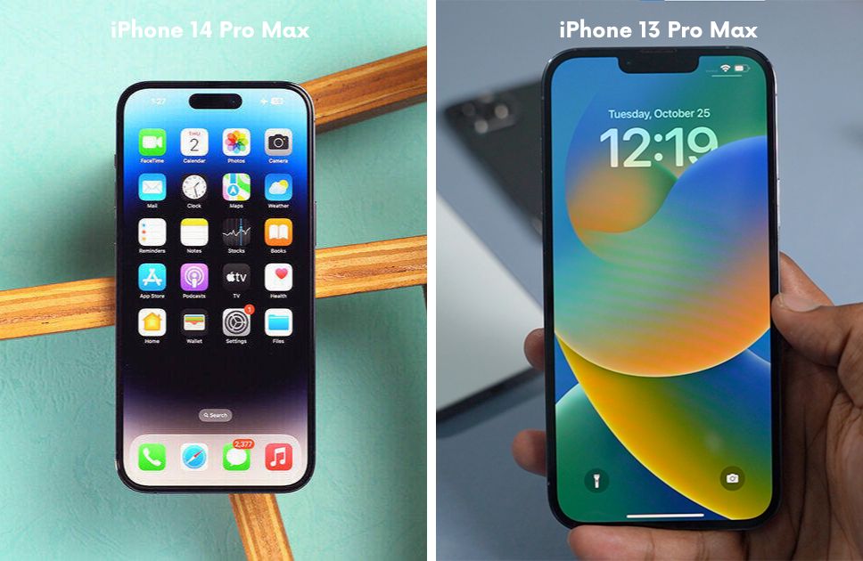 iPhone 14 pro max vs iPhone 13 pro max display comparison